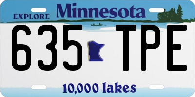 MN license plate 635TPE