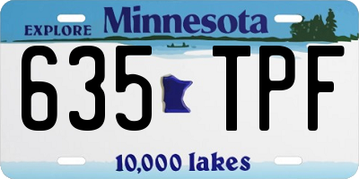 MN license plate 635TPF