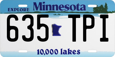MN license plate 635TPI