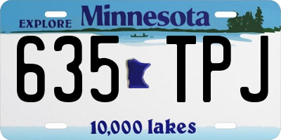 MN license plate 635TPJ
