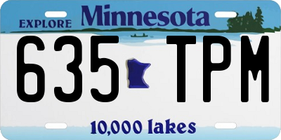 MN license plate 635TPM