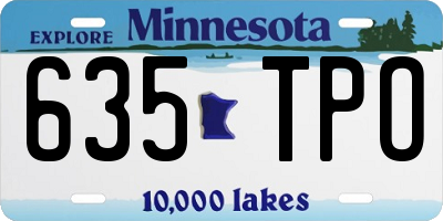 MN license plate 635TPO