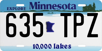 MN license plate 635TPZ