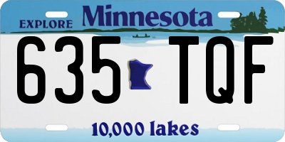 MN license plate 635TQF