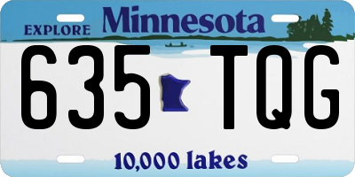 MN license plate 635TQG