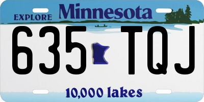 MN license plate 635TQJ