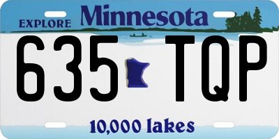 MN license plate 635TQP