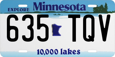 MN license plate 635TQV