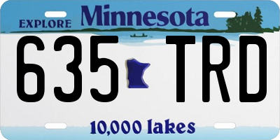 MN license plate 635TRD