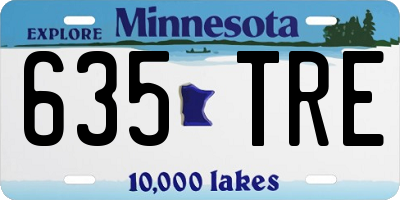 MN license plate 635TRE