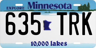 MN license plate 635TRK
