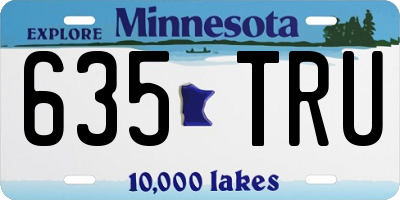 MN license plate 635TRU
