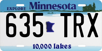 MN license plate 635TRX