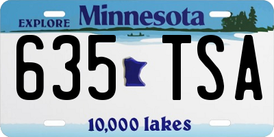MN license plate 635TSA
