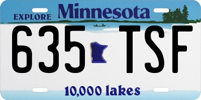 MN license plate 635TSF