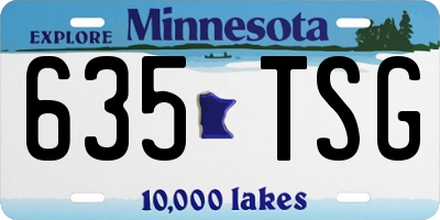 MN license plate 635TSG