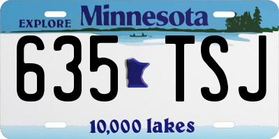 MN license plate 635TSJ