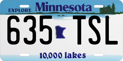 MN license plate 635TSL