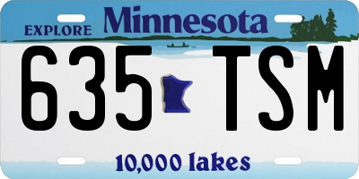 MN license plate 635TSM