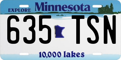 MN license plate 635TSN