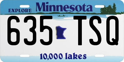 MN license plate 635TSQ