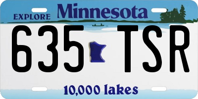 MN license plate 635TSR