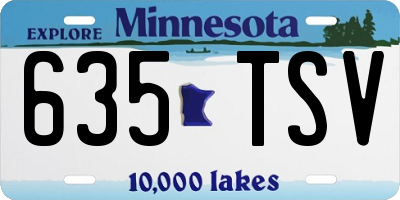 MN license plate 635TSV