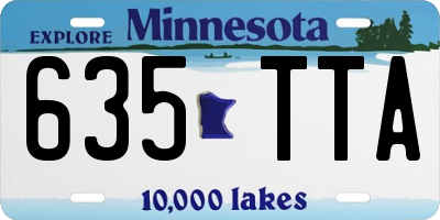 MN license plate 635TTA