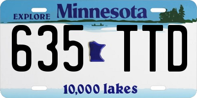 MN license plate 635TTD