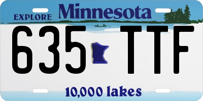 MN license plate 635TTF
