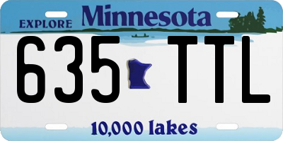 MN license plate 635TTL