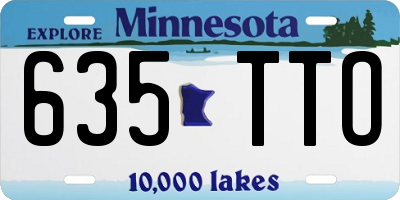 MN license plate 635TTO