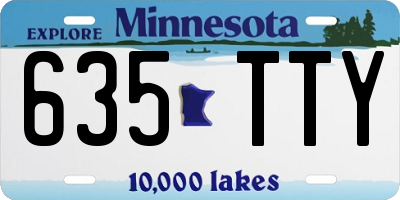 MN license plate 635TTY