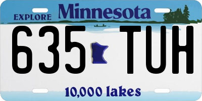 MN license plate 635TUH