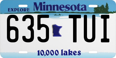 MN license plate 635TUI