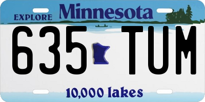 MN license plate 635TUM