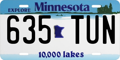 MN license plate 635TUN