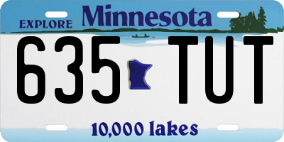 MN license plate 635TUT