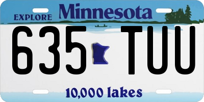 MN license plate 635TUU