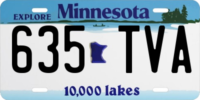 MN license plate 635TVA