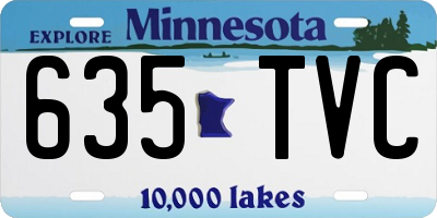 MN license plate 635TVC