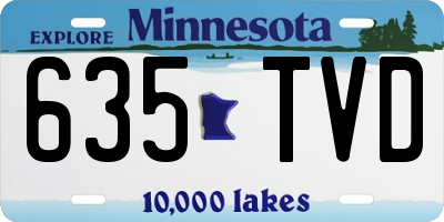 MN license plate 635TVD