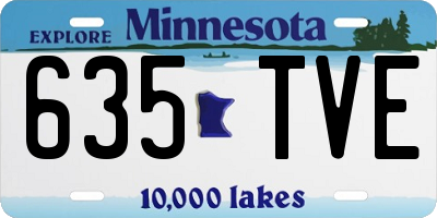 MN license plate 635TVE
