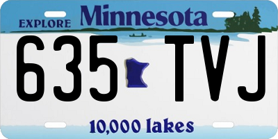 MN license plate 635TVJ