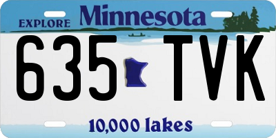 MN license plate 635TVK