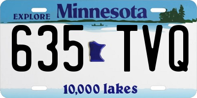 MN license plate 635TVQ