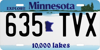 MN license plate 635TVX