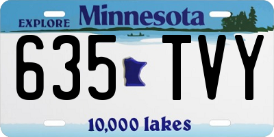 MN license plate 635TVY
