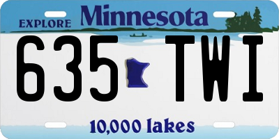 MN license plate 635TWI