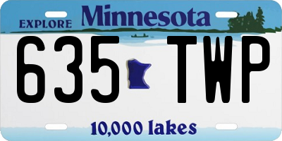 MN license plate 635TWP